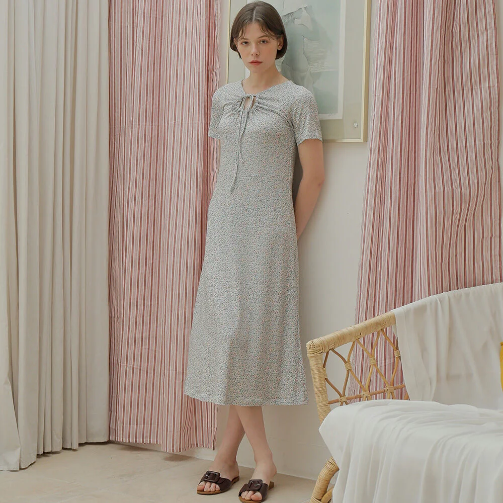 DAISY SHIRRING ONE-PIECE_IVORY