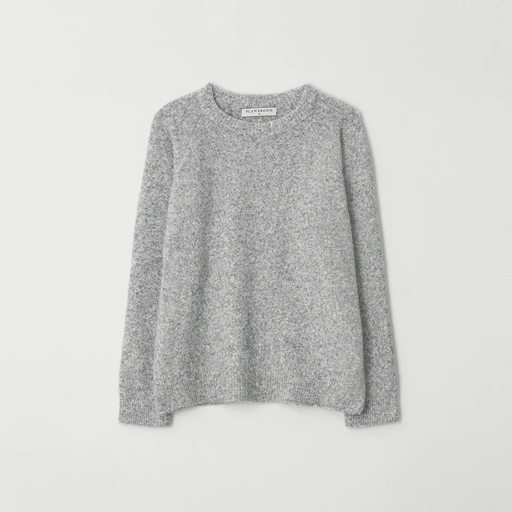 Soft Hairly Knit LIGHT GREY