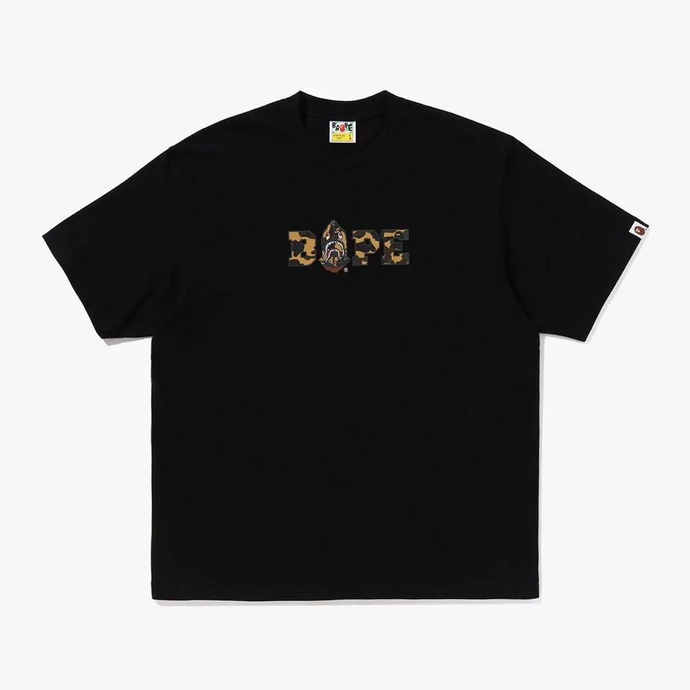First 迷彩 BAPE 標誌 寬鬆 剪裁 T恤(M) BLACK