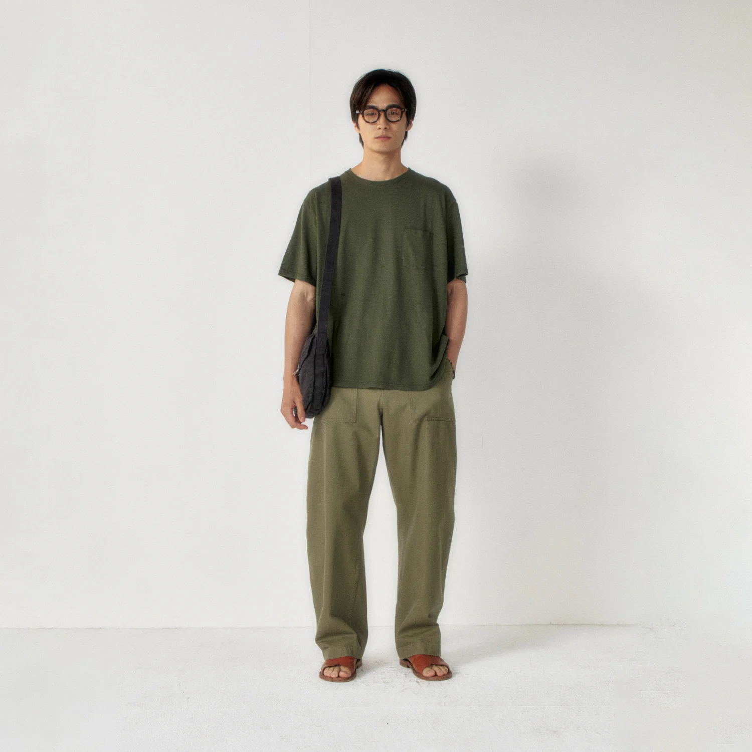Linen Pocket Tee_Olive