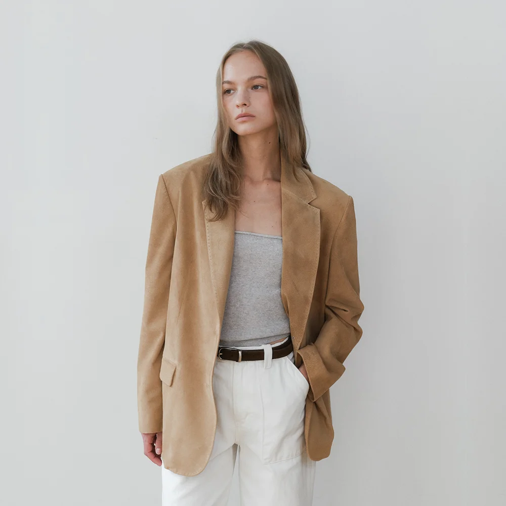 Renee Suade Jacket (Beige)
