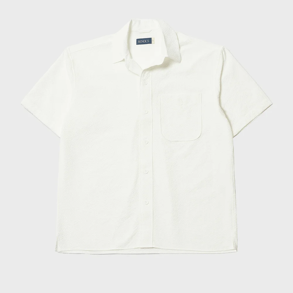 B SEERSUCKER SHIRTS -WHITE