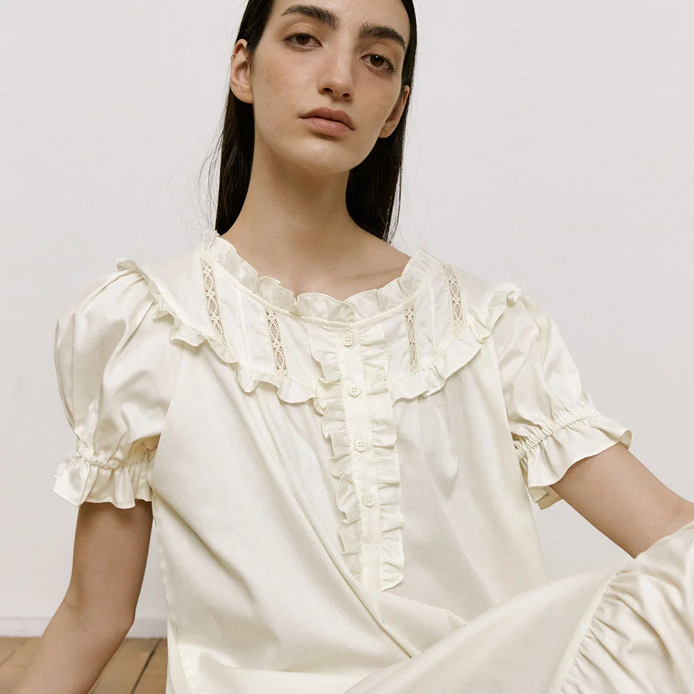 (w) Classic Cotton Short Sleeve One-piece 004