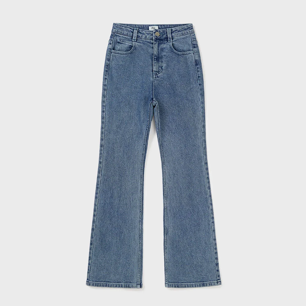 SEMI BOOTS-CUT PANTS (MID BLUE)