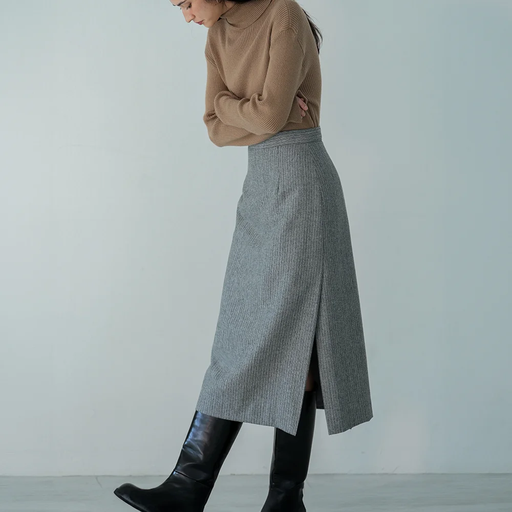 Nerd a wool skirt (Black)