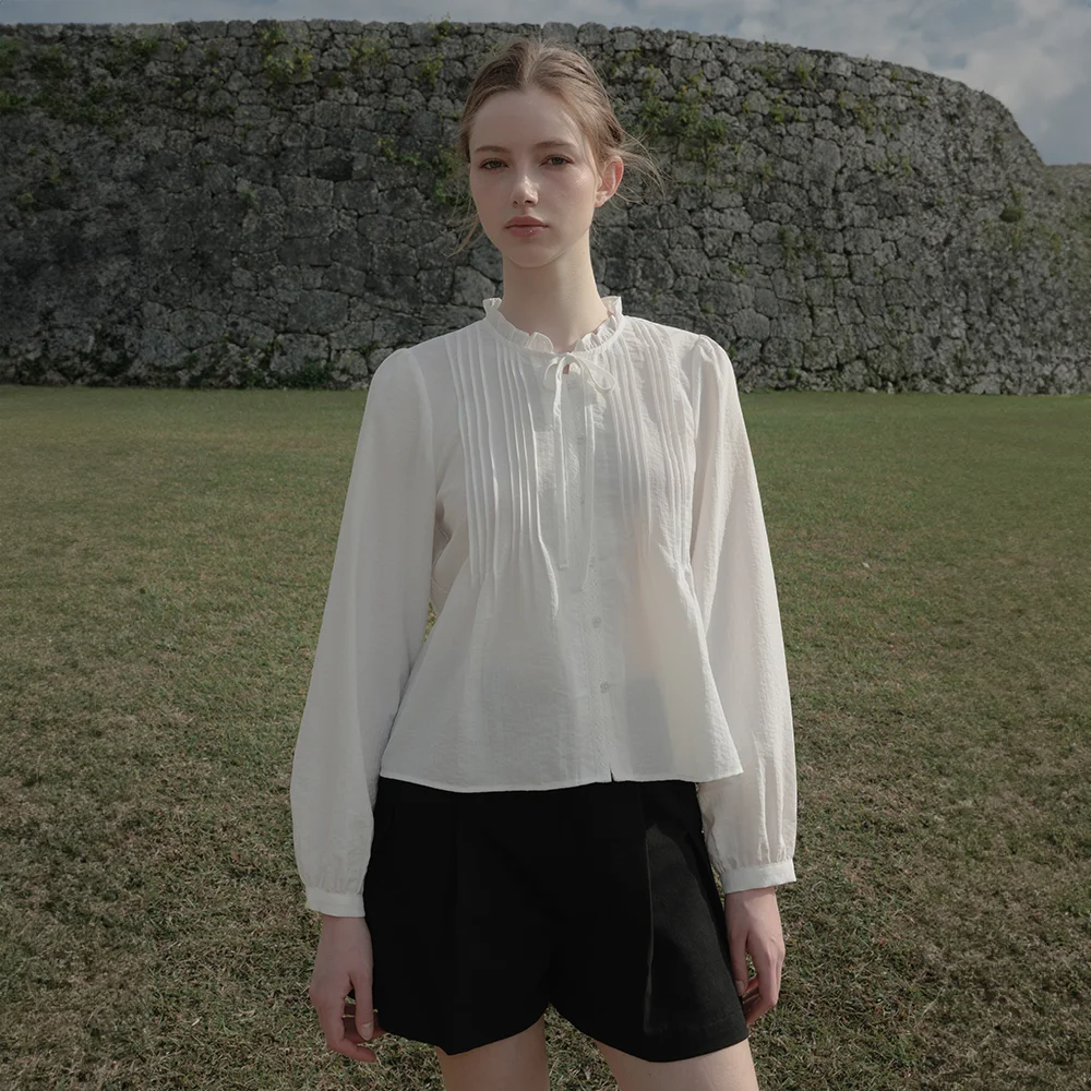 Ribbon Ruffle Blouse