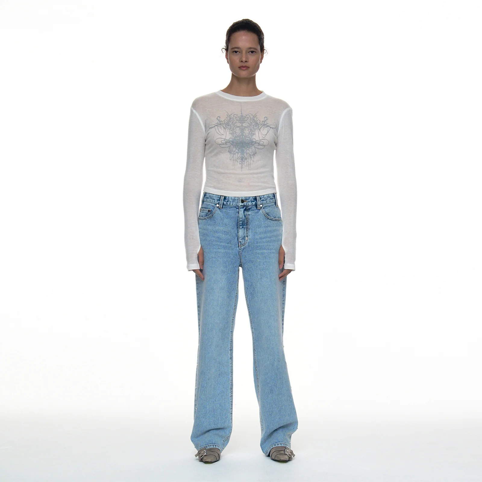 RIVET STRAIGHT JEANS_LIGHT BLUE