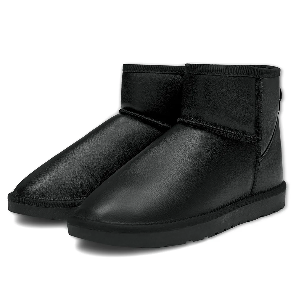 經典 皮革 UGG 靴子 黑色 COOSAC025LEBLACK