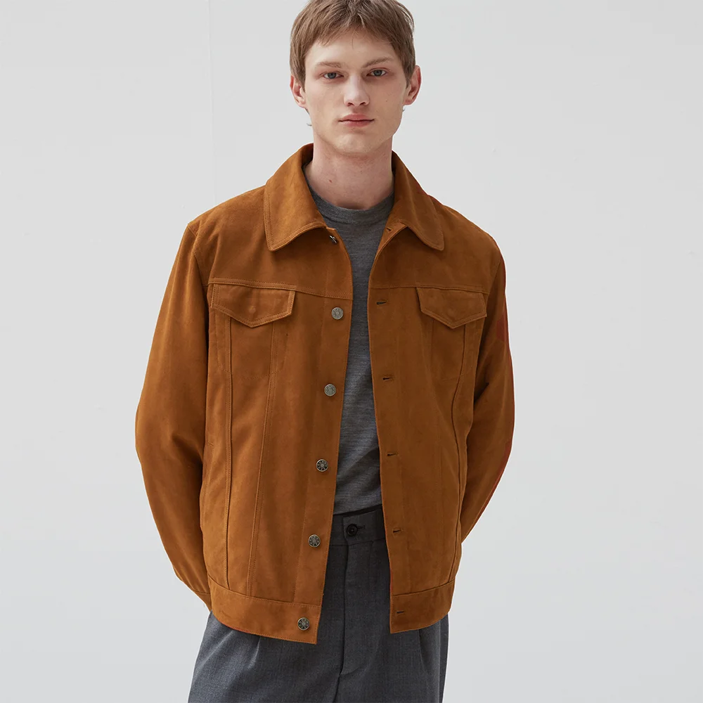 Suede Trucker JK_Camel