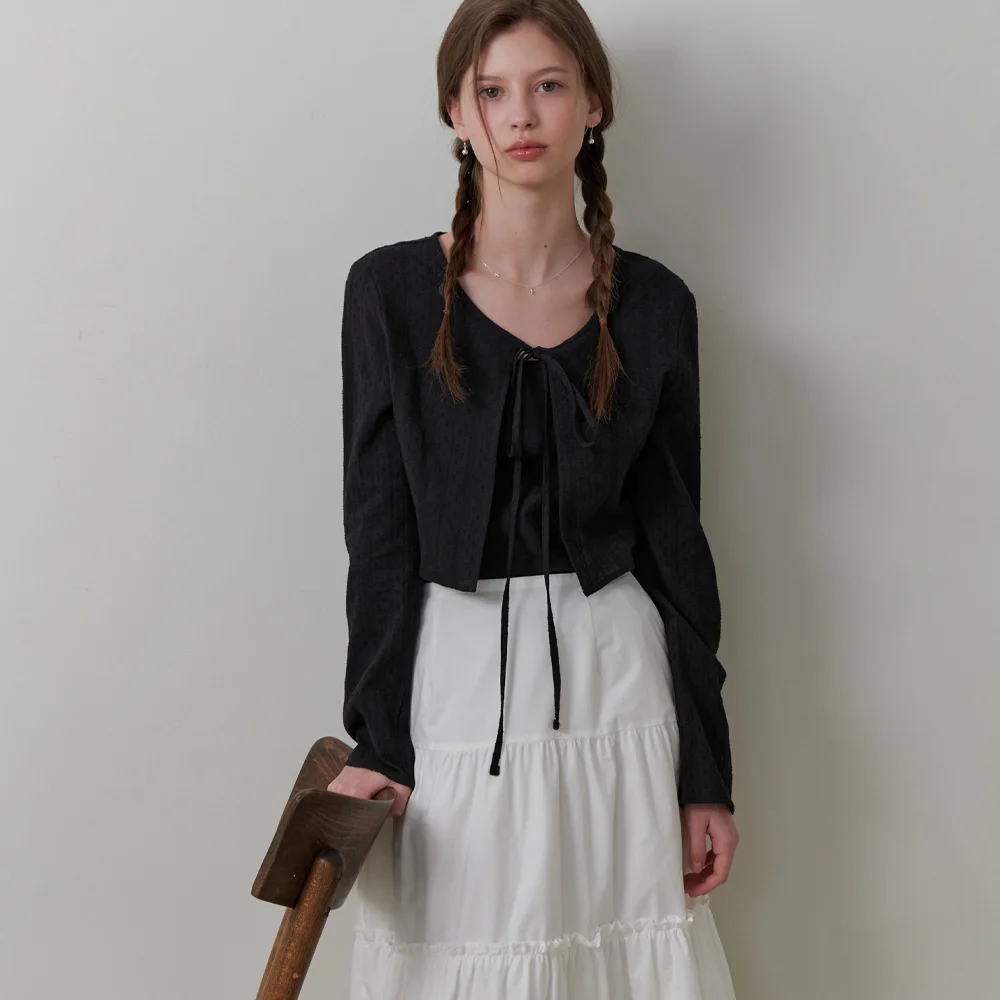 Love lace blouse set (black)