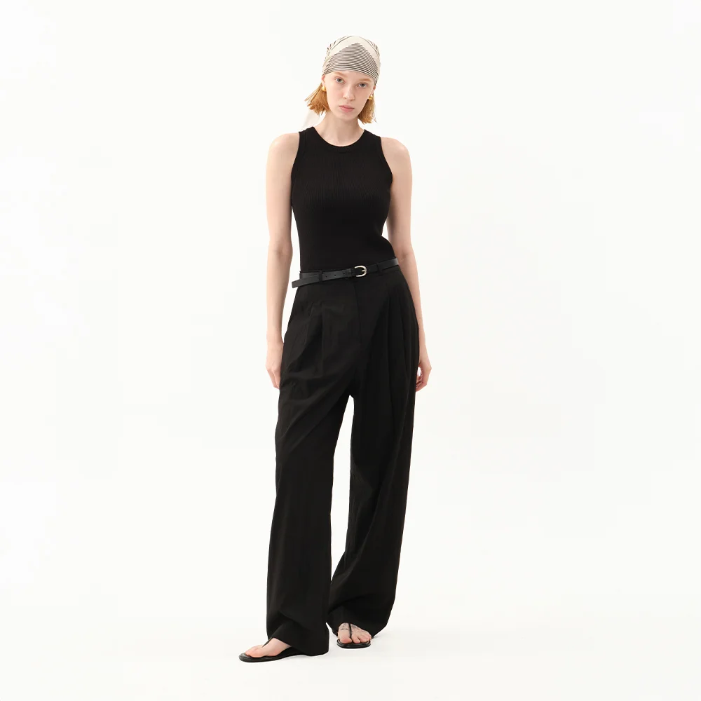 relaxed summer pants_black