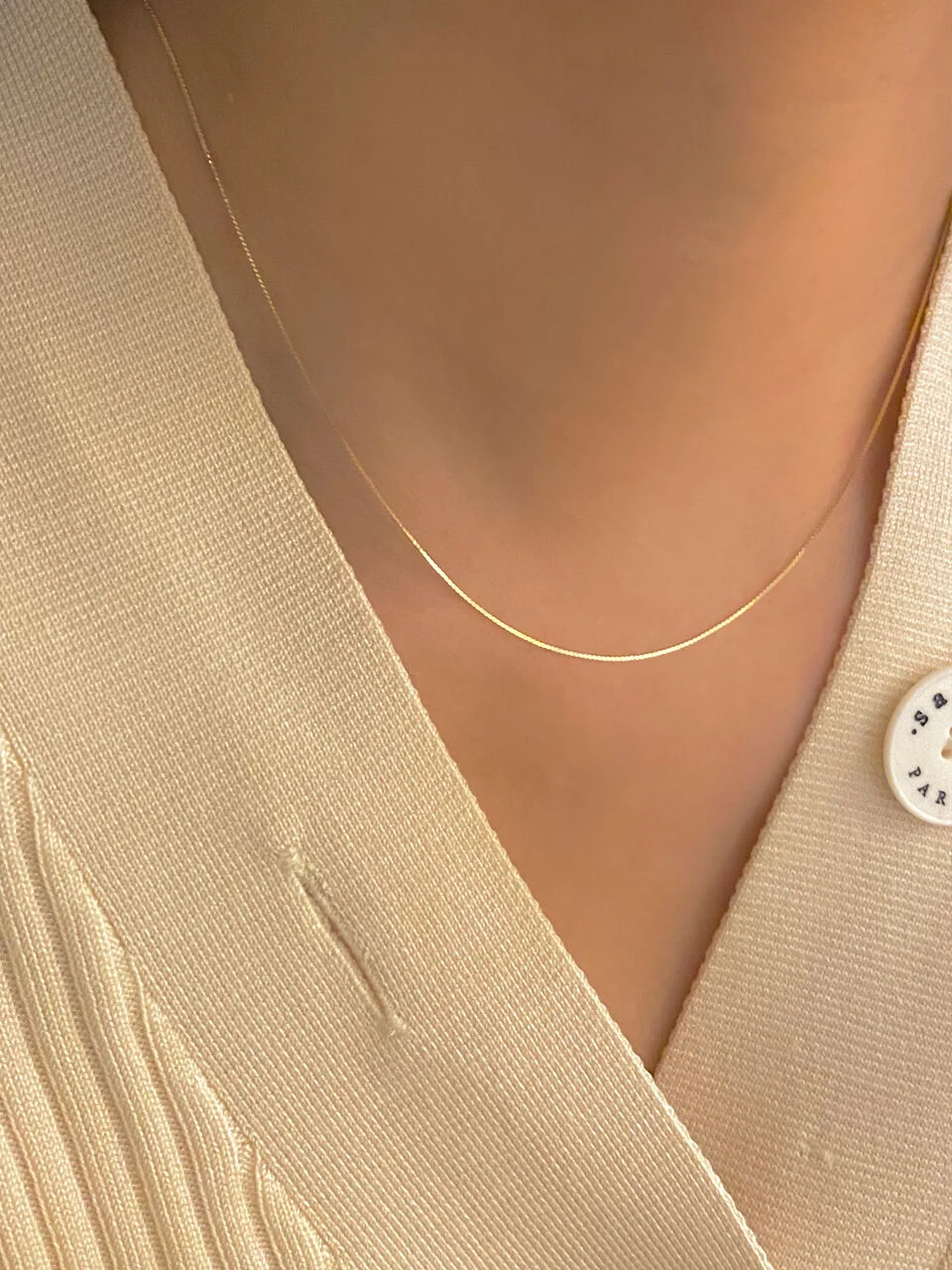 14k gold 絲滑 Necklace
