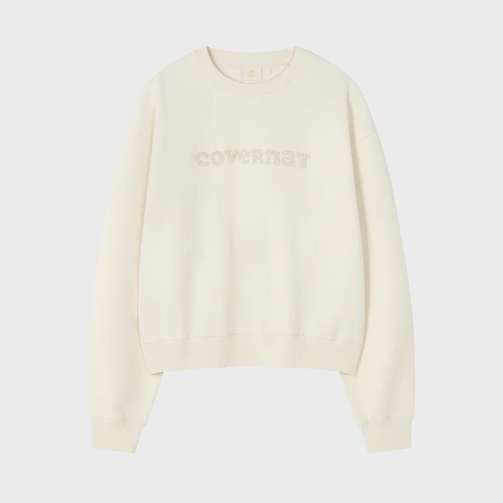 女裝 Cooper Logo 加絨 衛衣 本白色