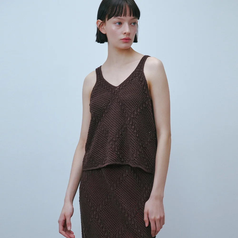Flower Sleeveless (Brown)