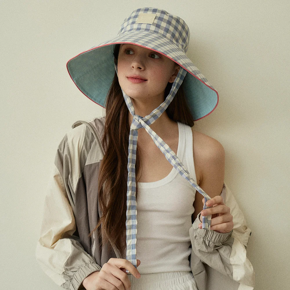 Check over-fit strap bucket hat_5color (兩面皆可佩戴)