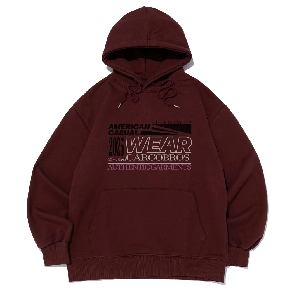 TECH GARMENT OVER HOOD T-SHIRT (BURGUNDY)