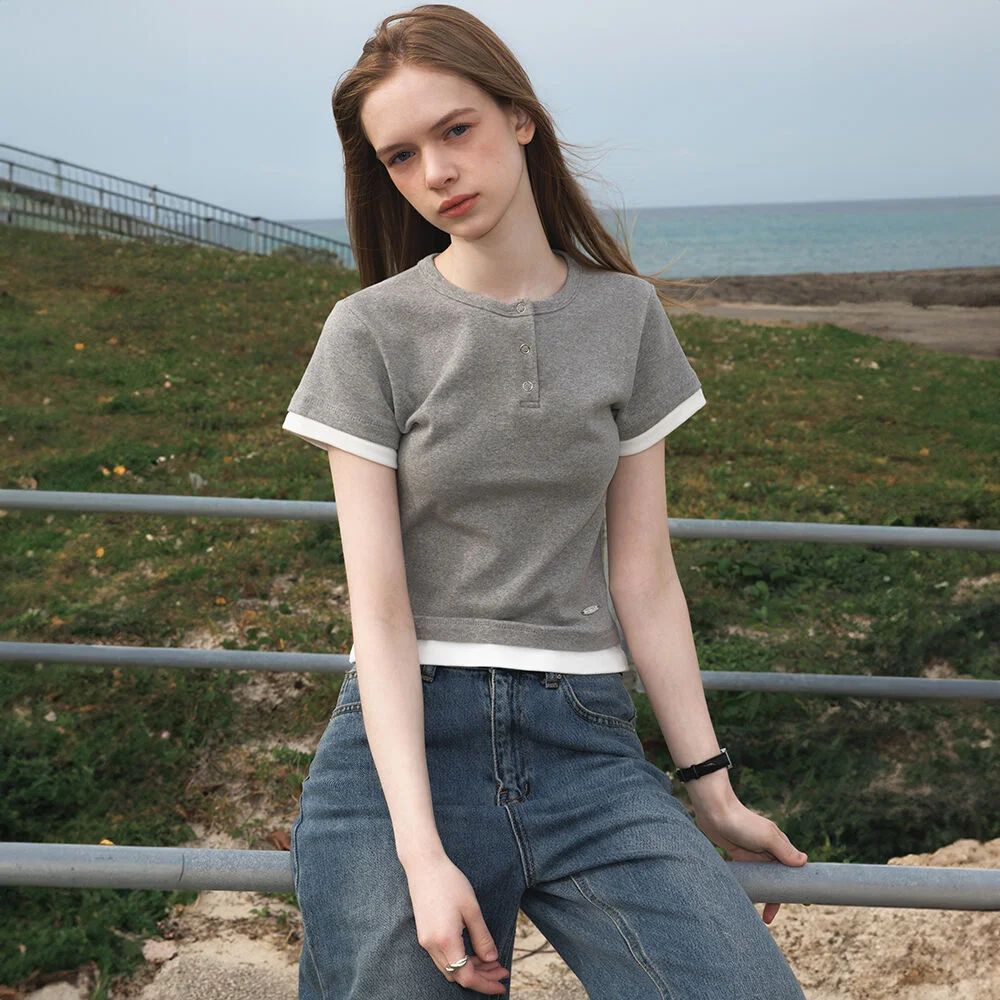 Layered Eyelet T-Shirt