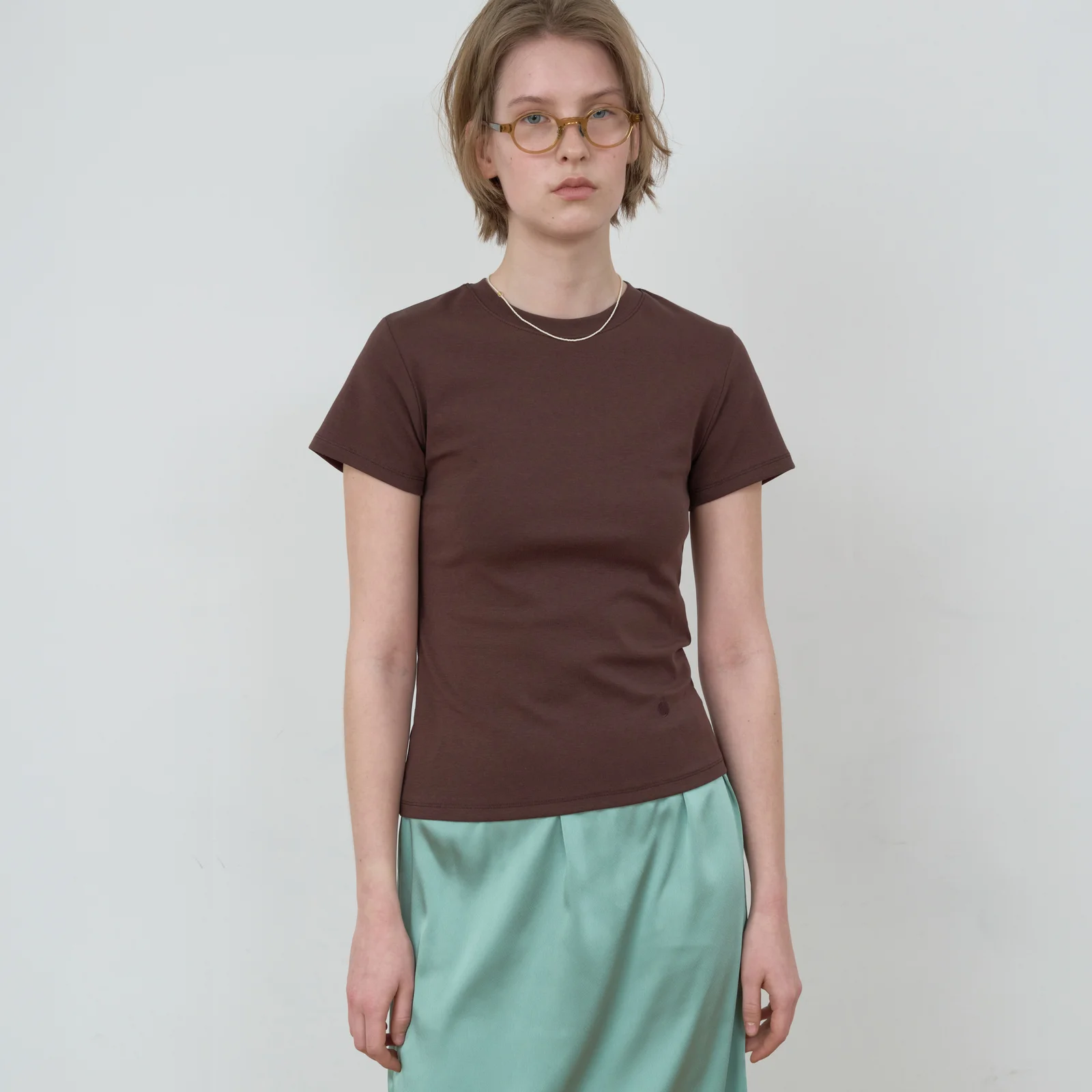 BASIC SIMBOL T-SHIRT_BROWN