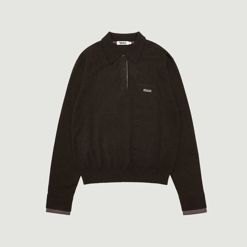 GIA COLLAR KNIT (BROWN)