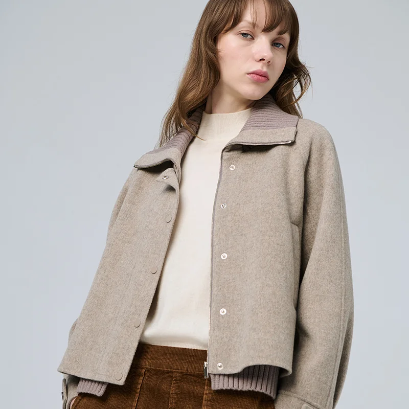 Knit collar toggle button Coat_YAAHCN2