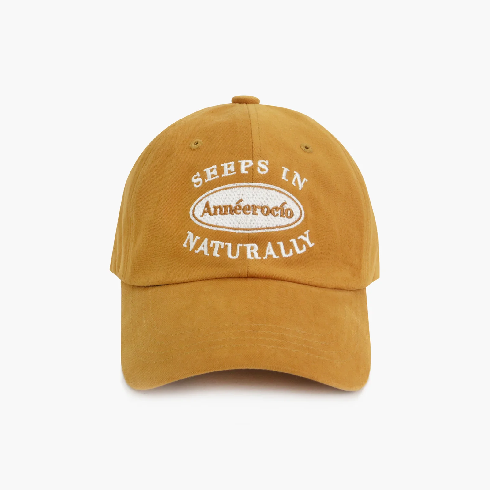 Slogan Logo Ball Cap - Mustard