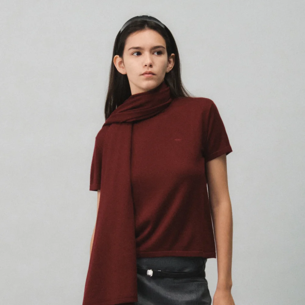 CALEN H/S KNIT (BURGUNDY)