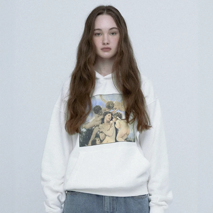 CEC GALLERY ANGEL GRAPHIC HOODIE(WHITE)