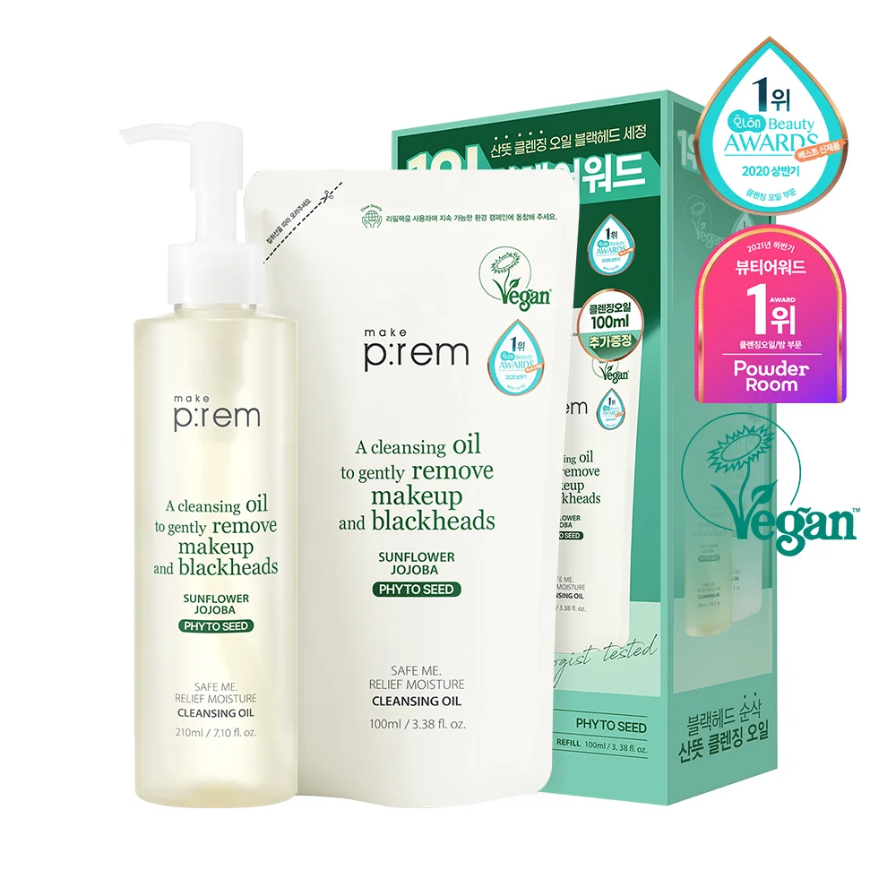 make p:rem Safe Me 舒緩 保濕 卸妝油 補充裝 (210ml+100ml 補充裝)