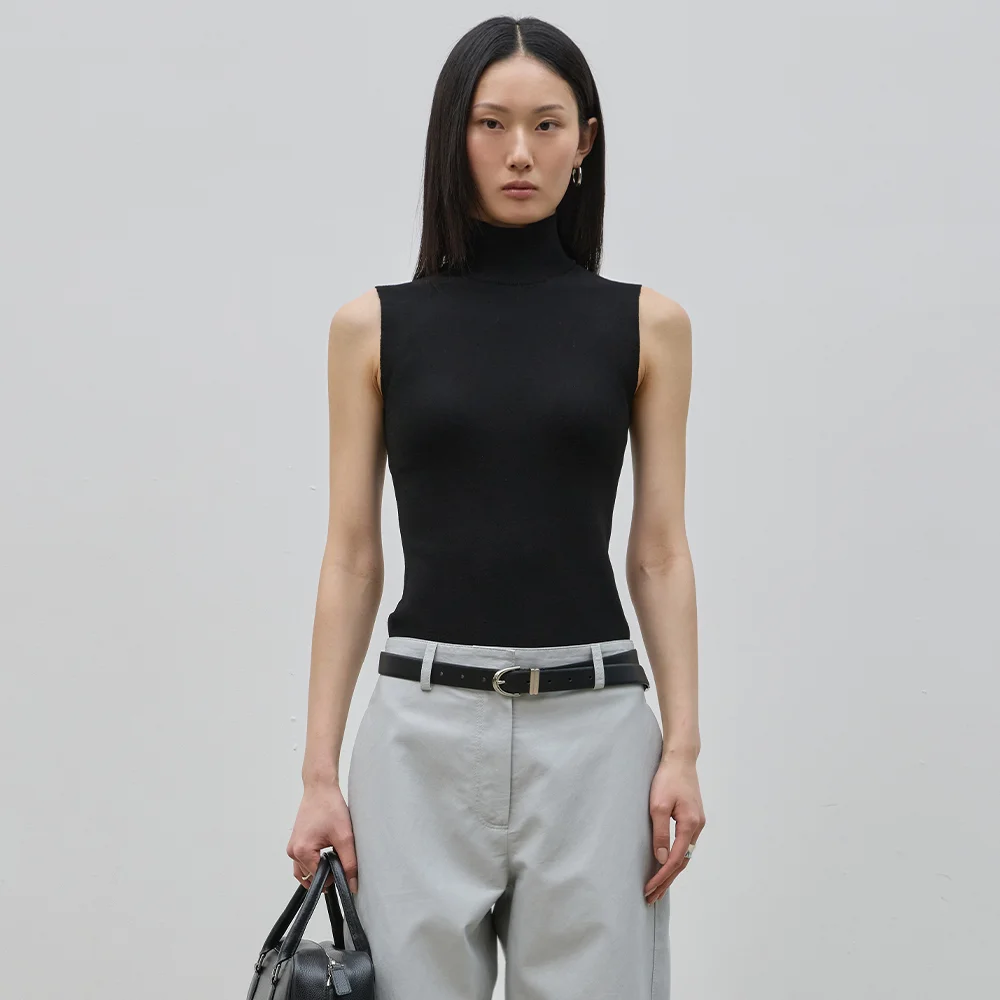 NILL HALF-TURTLENECK SLEEVELESS KNIT