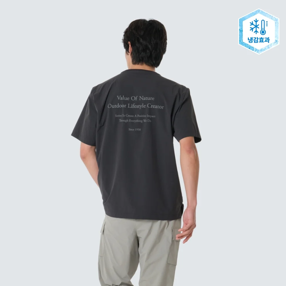 Thintech 字母印花 短袖 T恤 Dark Charcoal (S26MUSTS31)