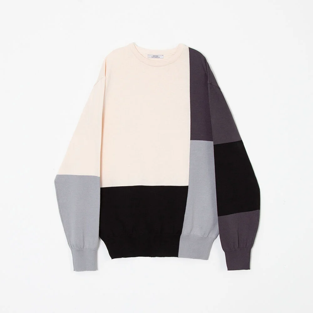 BLOCK KNIT CREAM