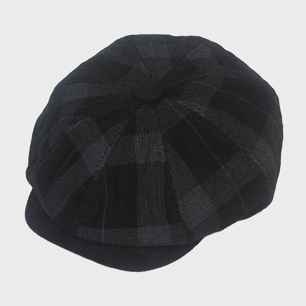 Corduroy Tartancheck Black Banding Huntingcap 獵人帽
