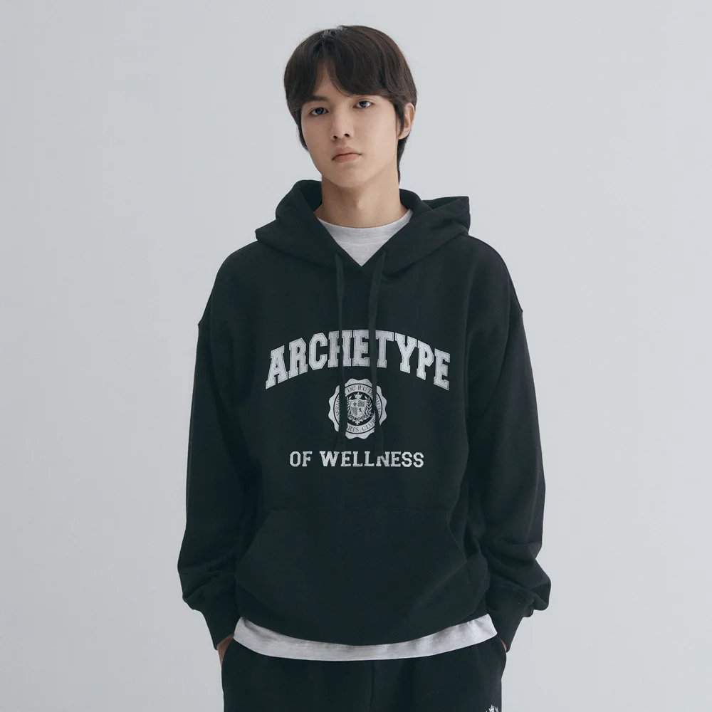 Archetype 印花 男裝 連帽衫 BLACK