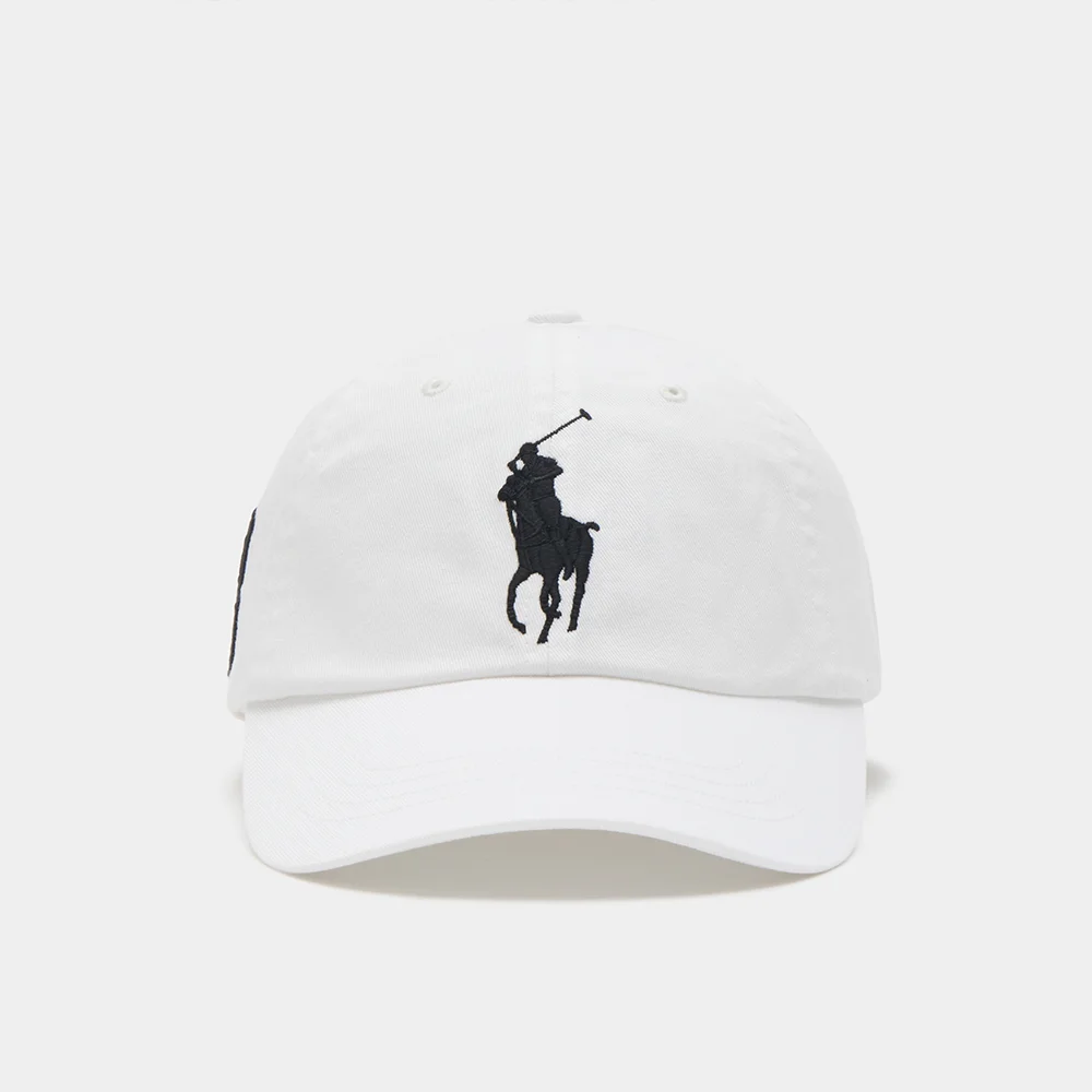 大 小馬 休閒卡其 棒球 帽 (WHITE)