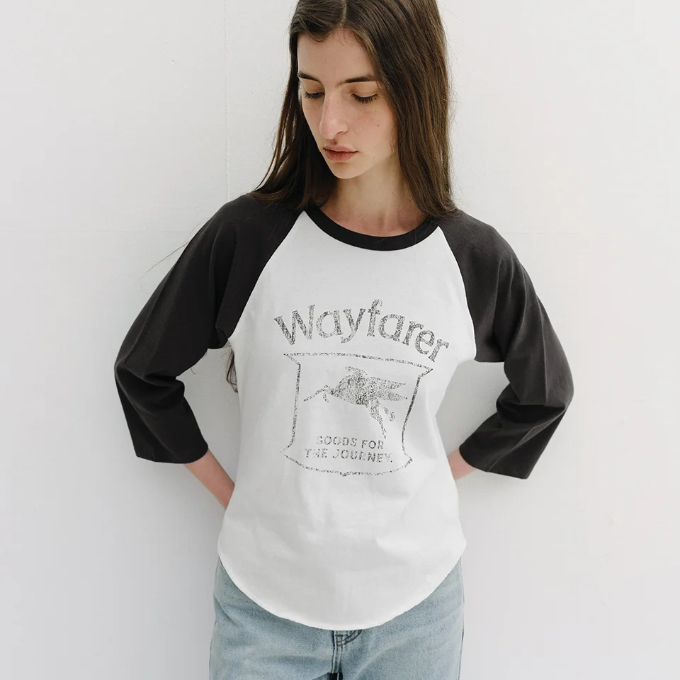 vintage graphic raglan t-shirt (charcoal)