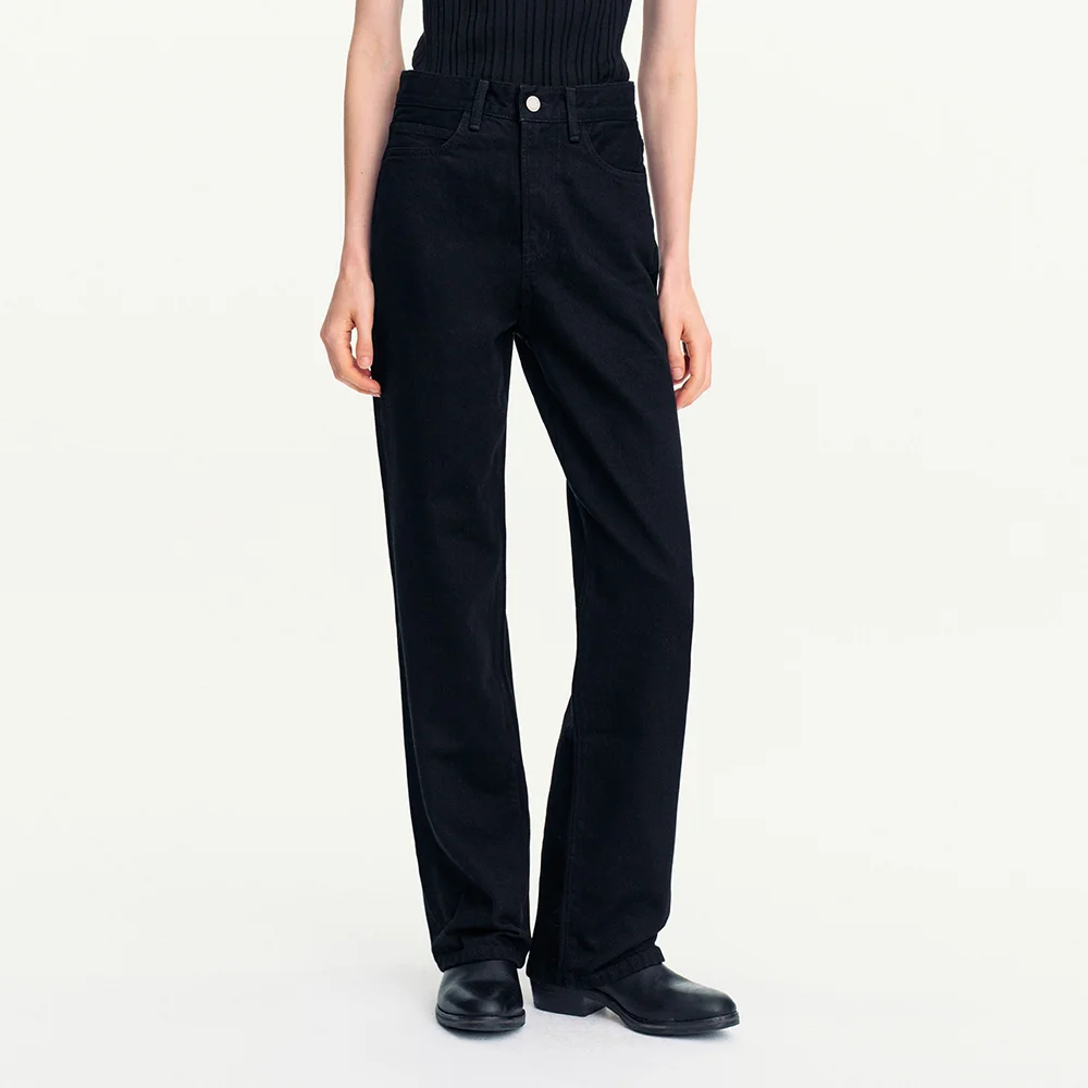 Lina Cone Straight Denim (Black)