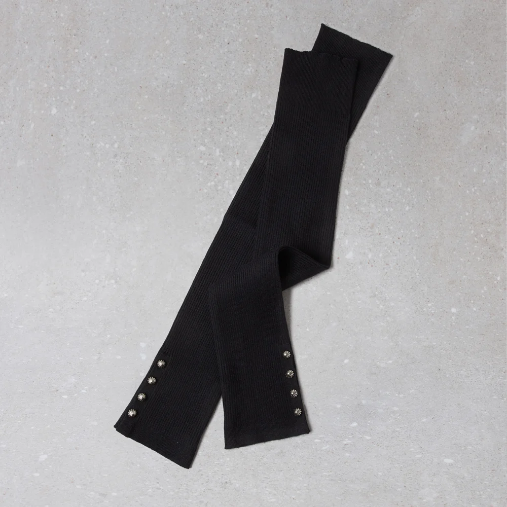 Fev_Button leg warmer(black)_DFLAA25509BLK