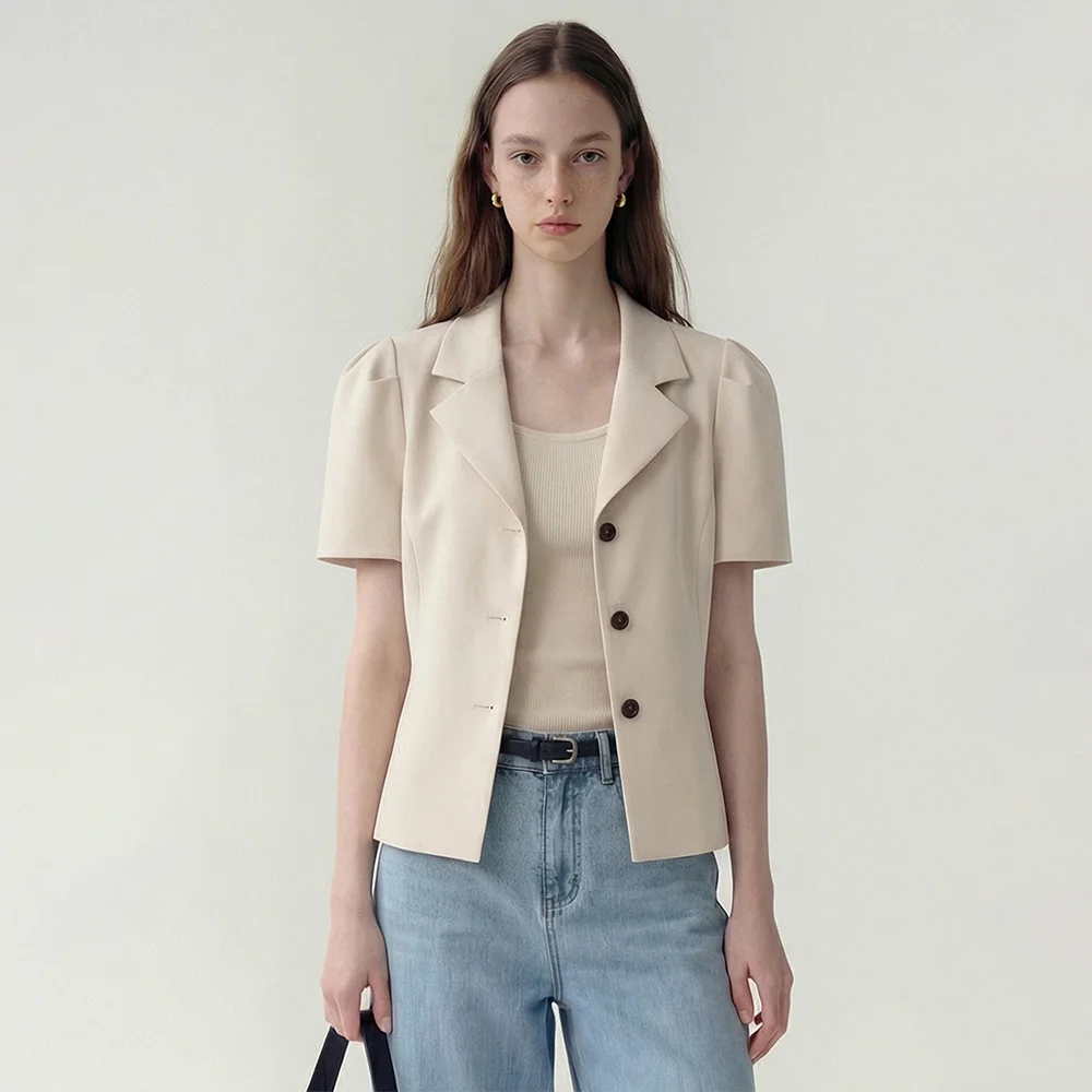 Giselle Hourglass 泡泡 外套_米色 / GISELLE HOURGLASS PUFF JACKET_BEIGE