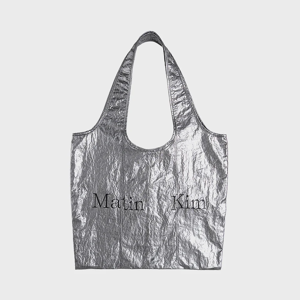 MATIN LINE STITCH ECOBAG IN DARK SILVER