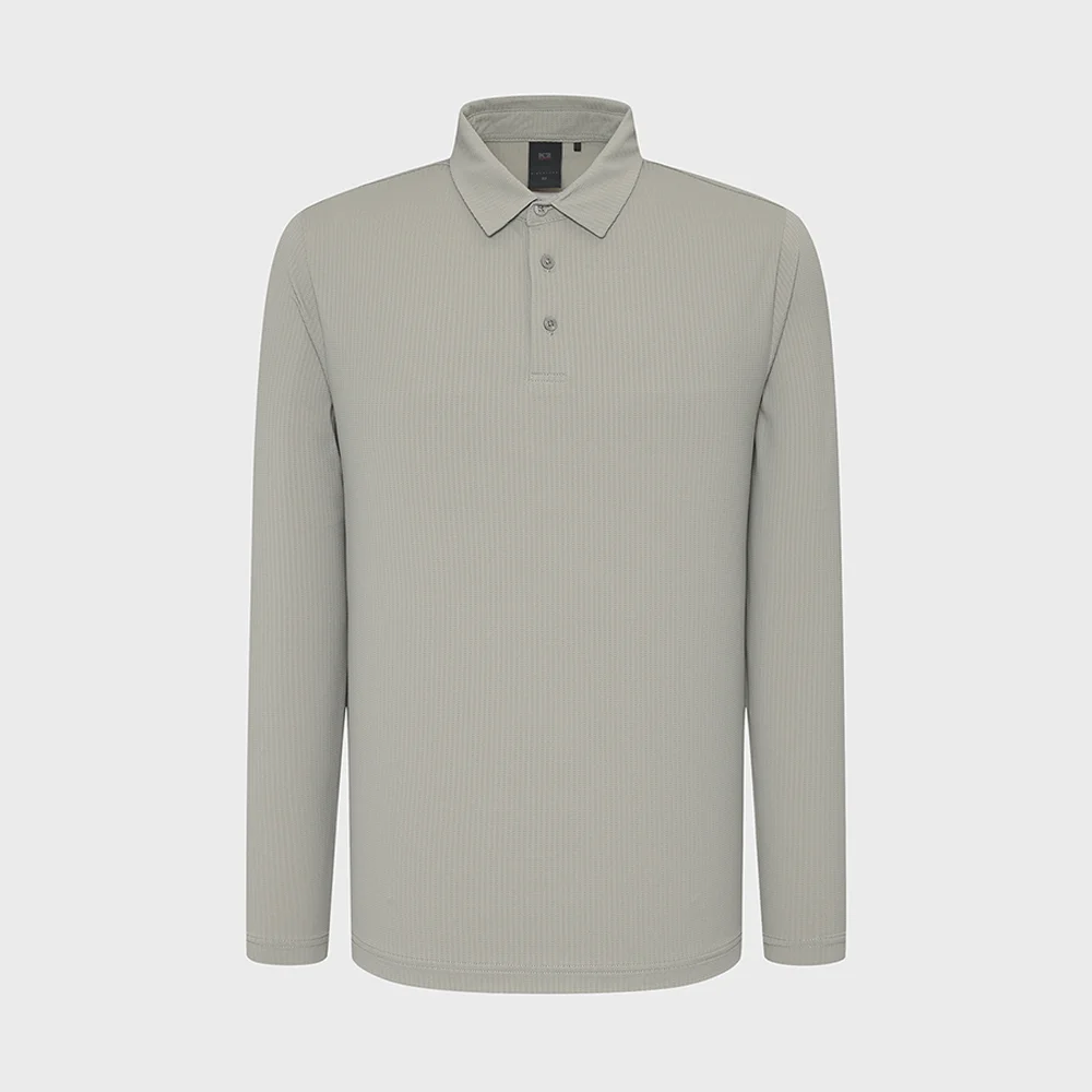 標誌款 Premier(PREMIER) 提花 長袖 Polo_D/GRAYISH BEIGE_KMP26261JS