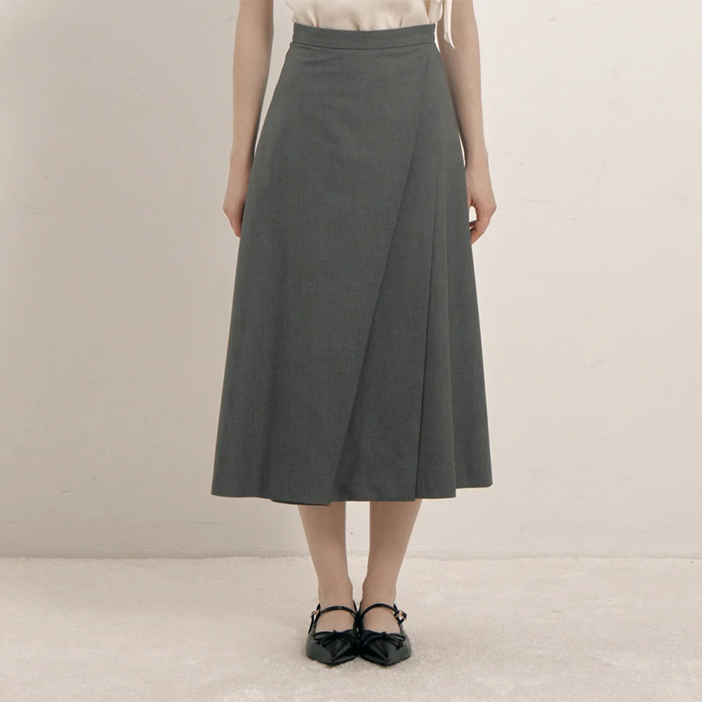 Drape Flare Skirt_2color