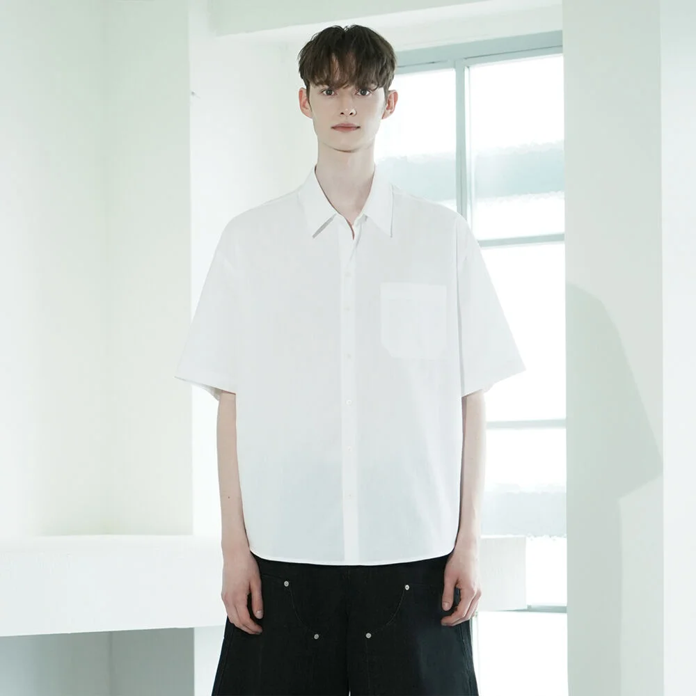 DM1020 SUMMER COTTON HALF SHIRTS_IVORY