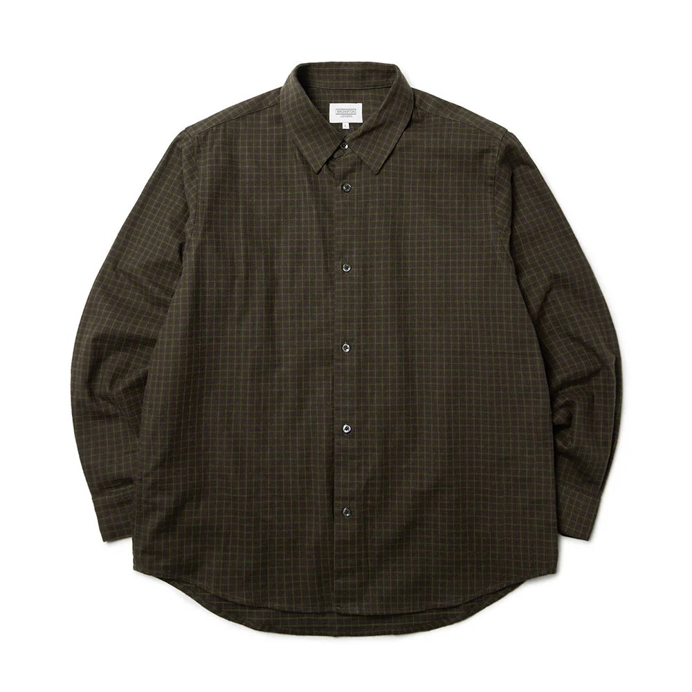 COTTON CHEQUERED SHIRT - BROWN (P233MSH221)