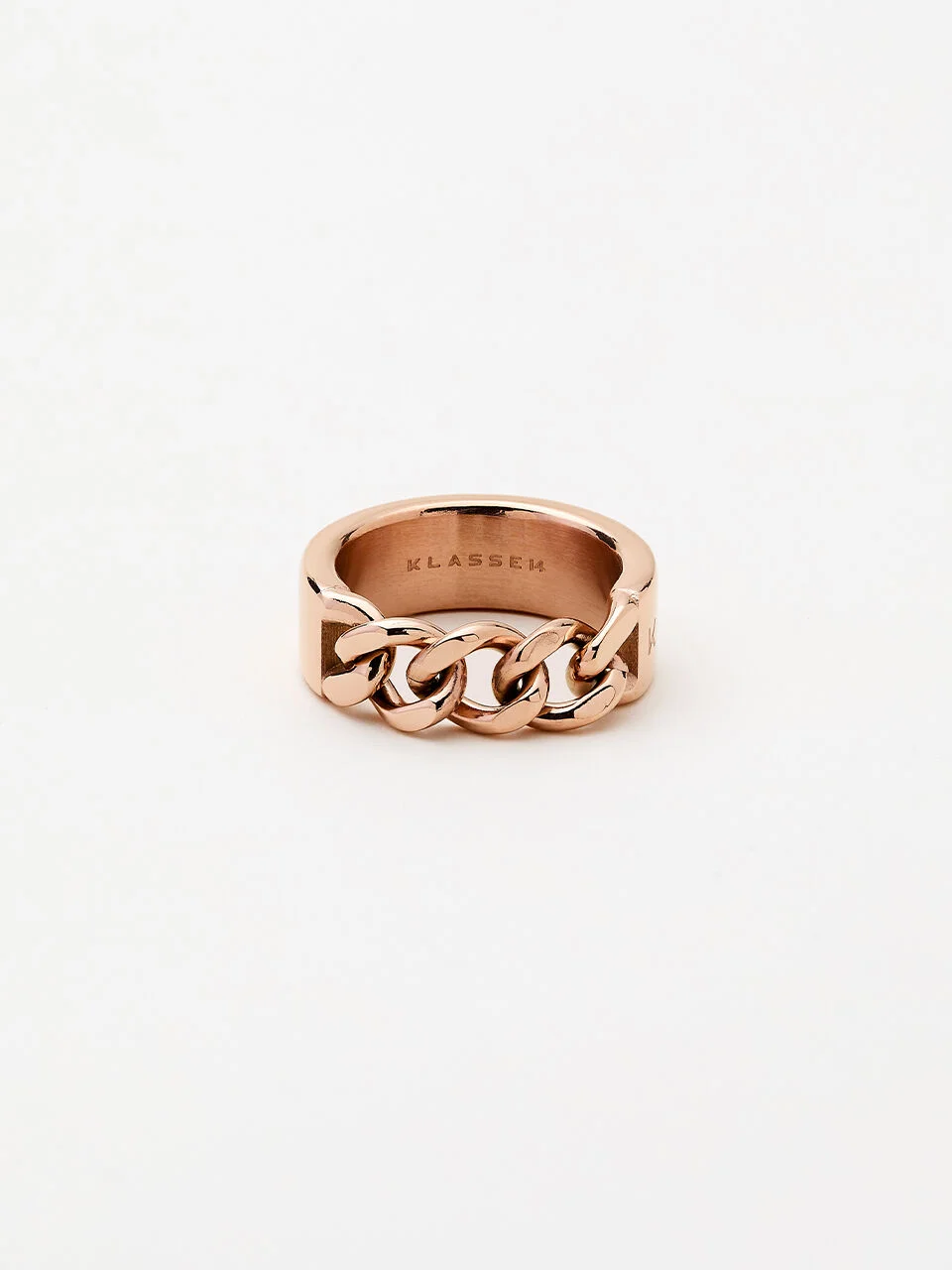 DUALITY CHAINED RING ROSE GOLD