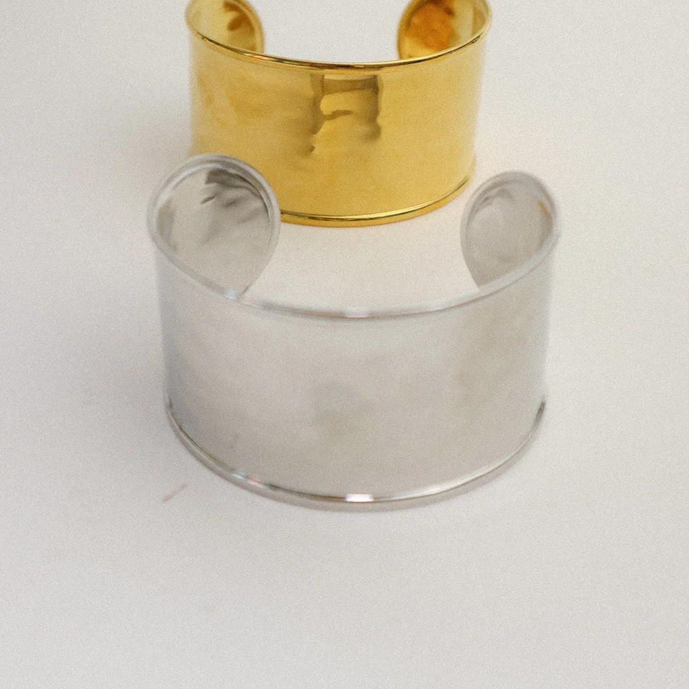 Gleam band 18k bangle_silver