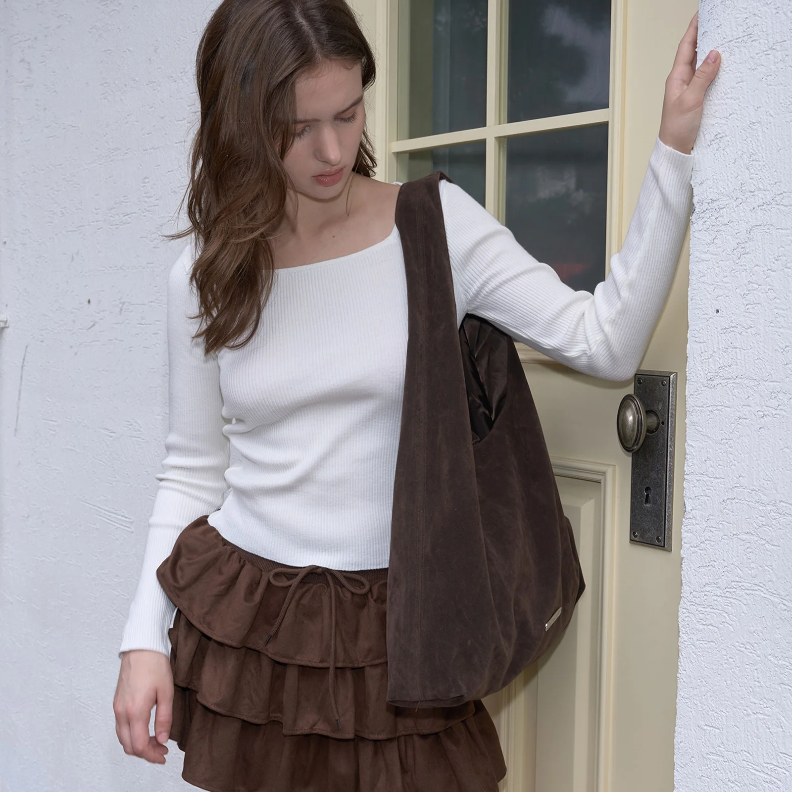 Urban Suede Shoulder Bag (brown)