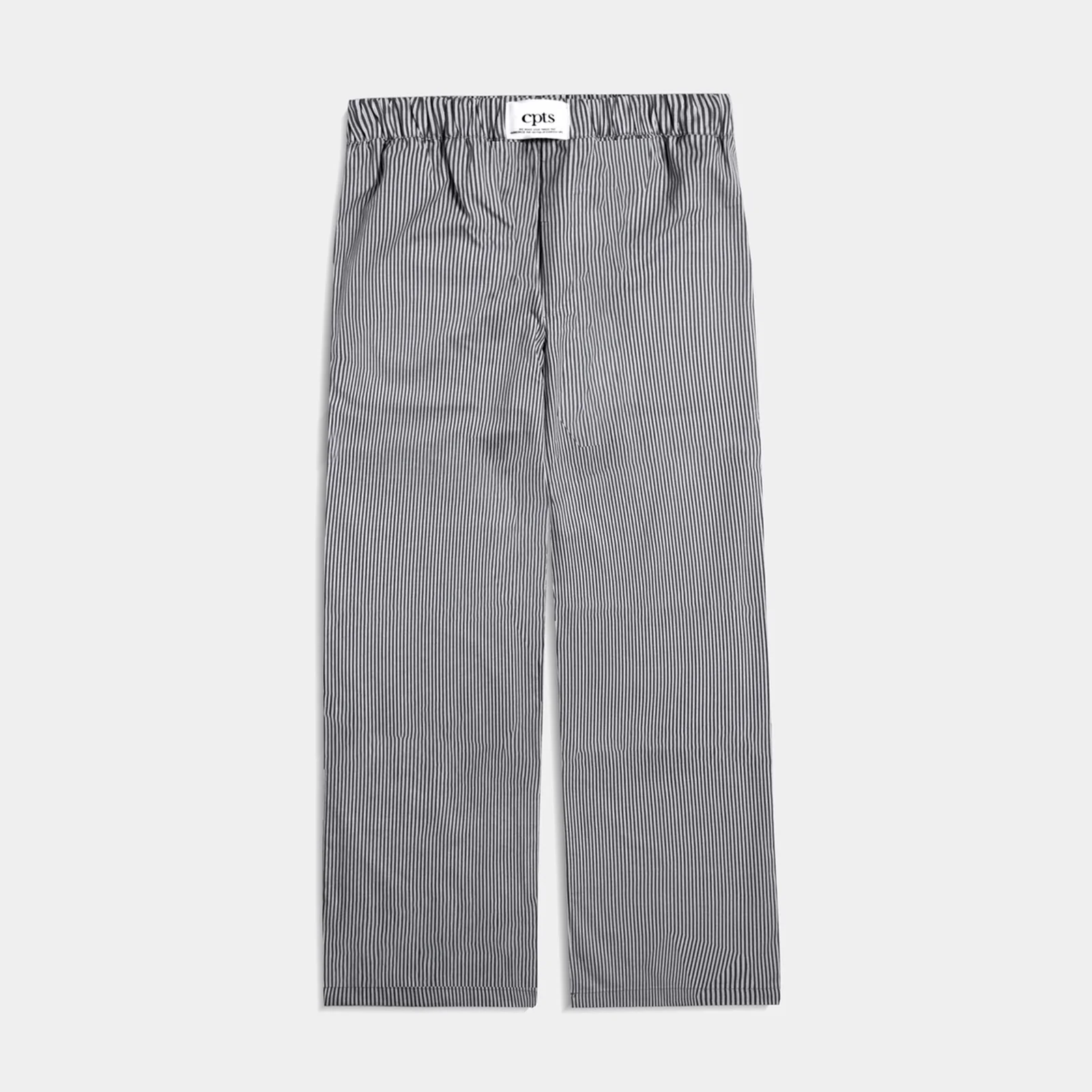 UNISEX STRIPED LABEL BOXER PANTS_CAHRCOAL