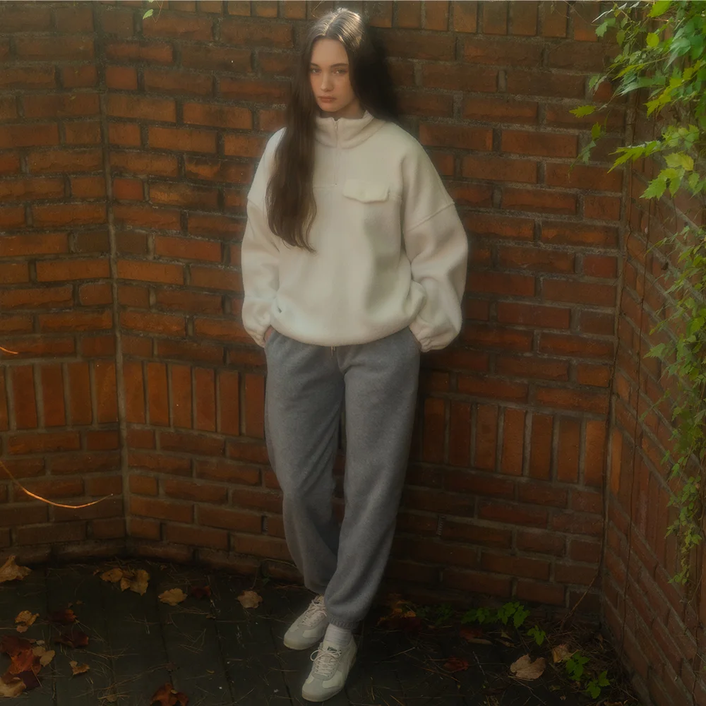 Pony fleece jogger pants (Gray)