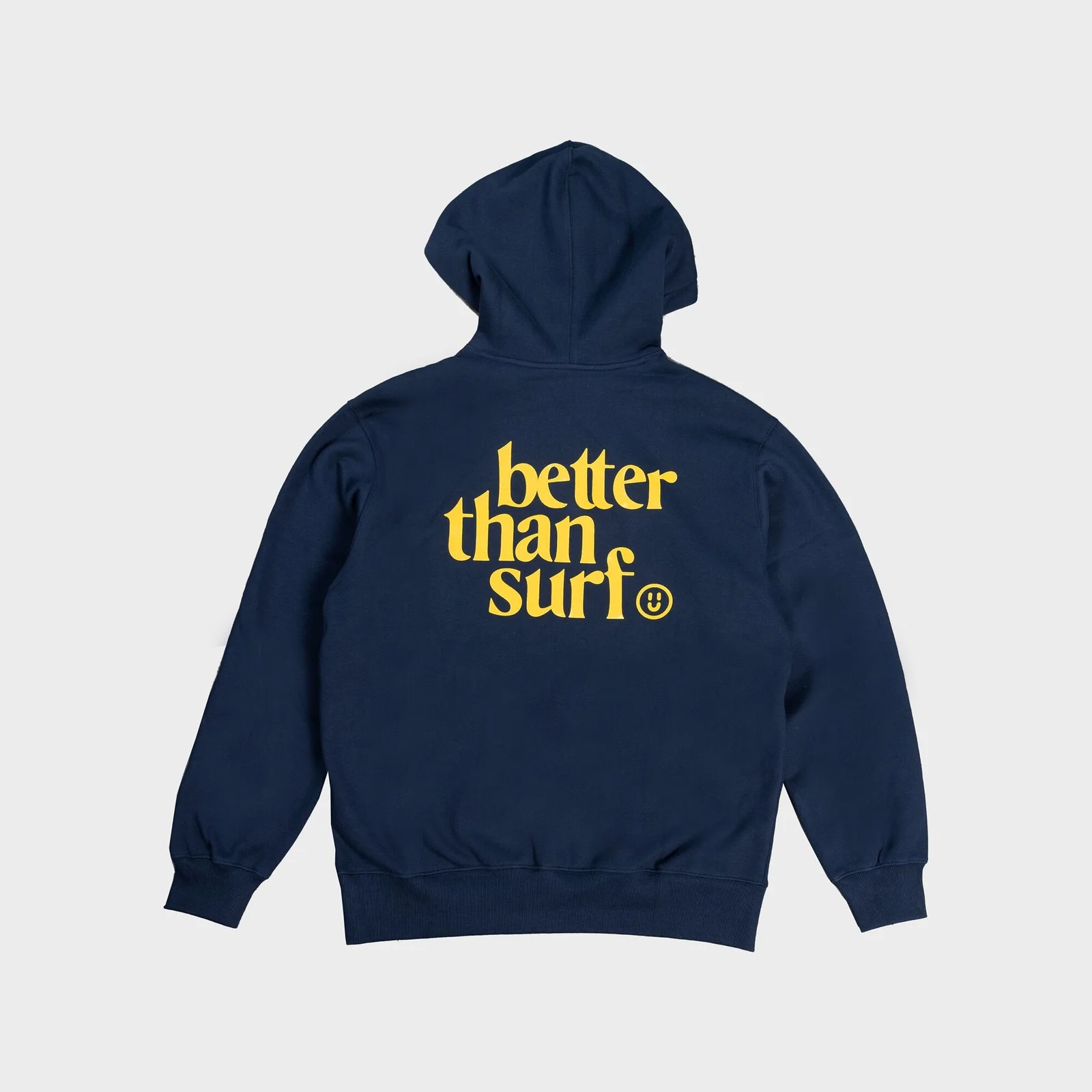SMILE LOGO FLEECE HOODIE - NAVY