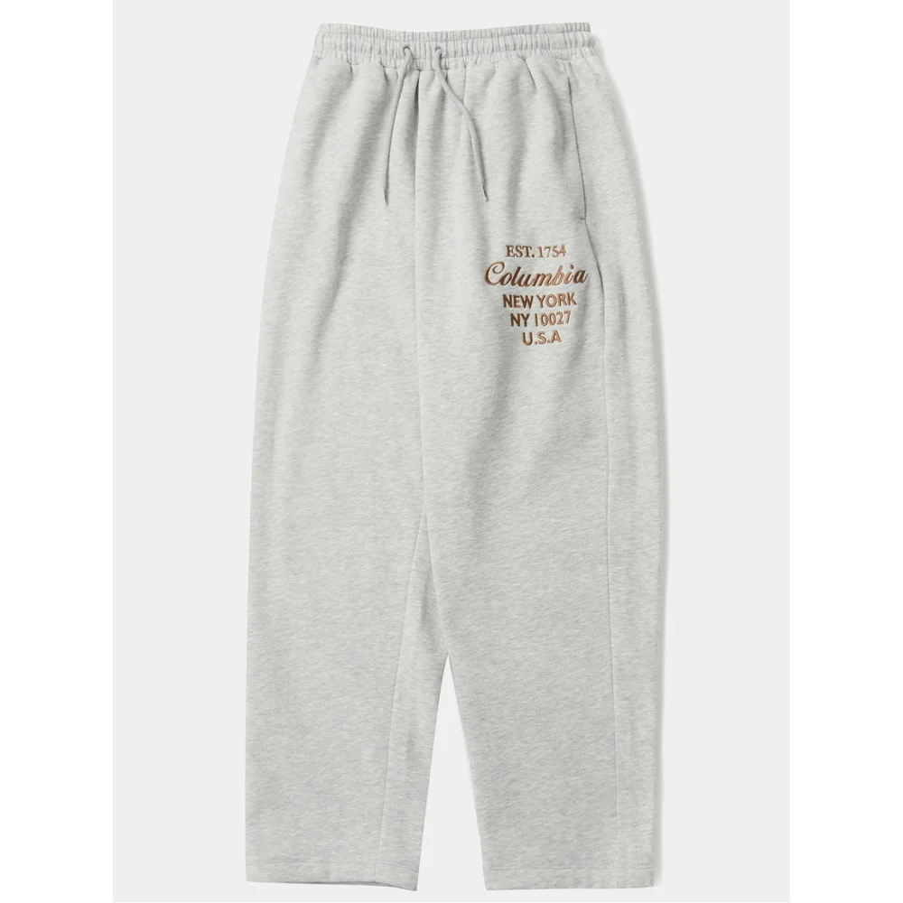 CU BIG SCRIPT FLEECE WIDE SEATPANTS M灰色
